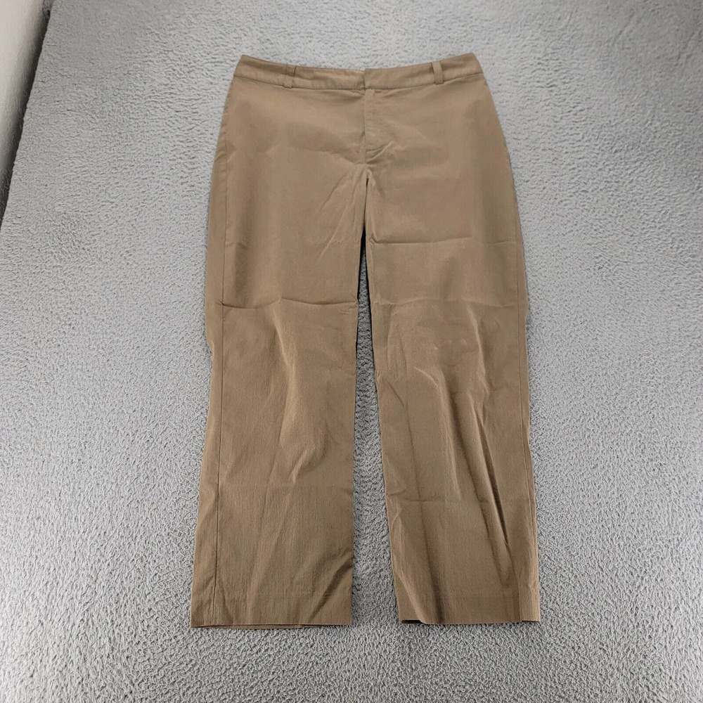 Banana Republic Pants Womens 12 Brown Chino Stretch Flat Front Casual Academia‎